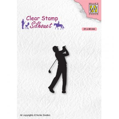 Nellie's Choice Clear Stamp - Silhouette Men-Things Golfer